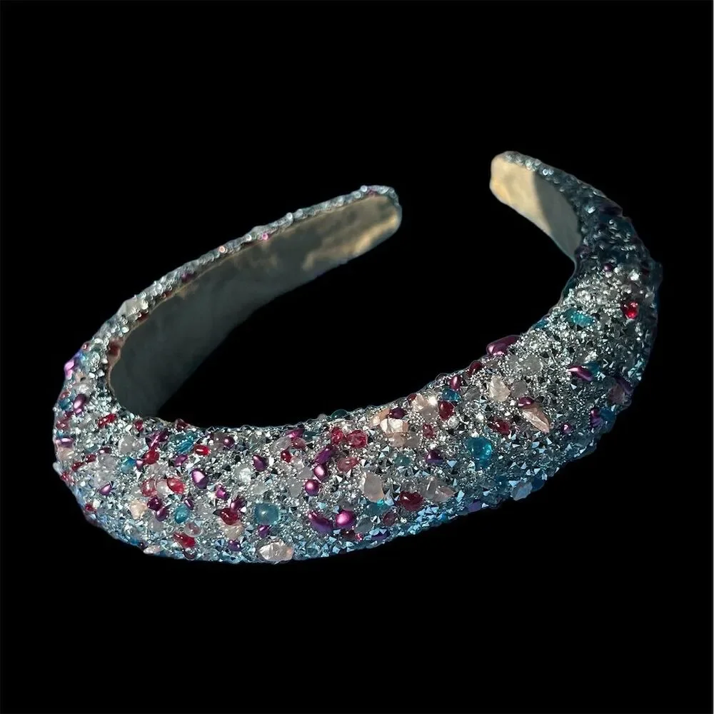 Fashionable Multicolor Rhinestone Decor Headband Hair Accessory for Women